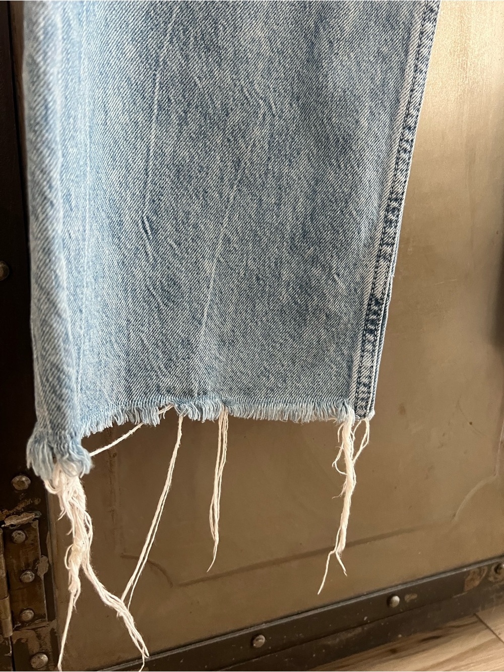 Rag & Bone Featherweight Logan Straight wide Leg Jeans - Picture 8 of 10
